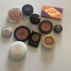 Makeup bundle: 4 blushes, two setting powders, etc